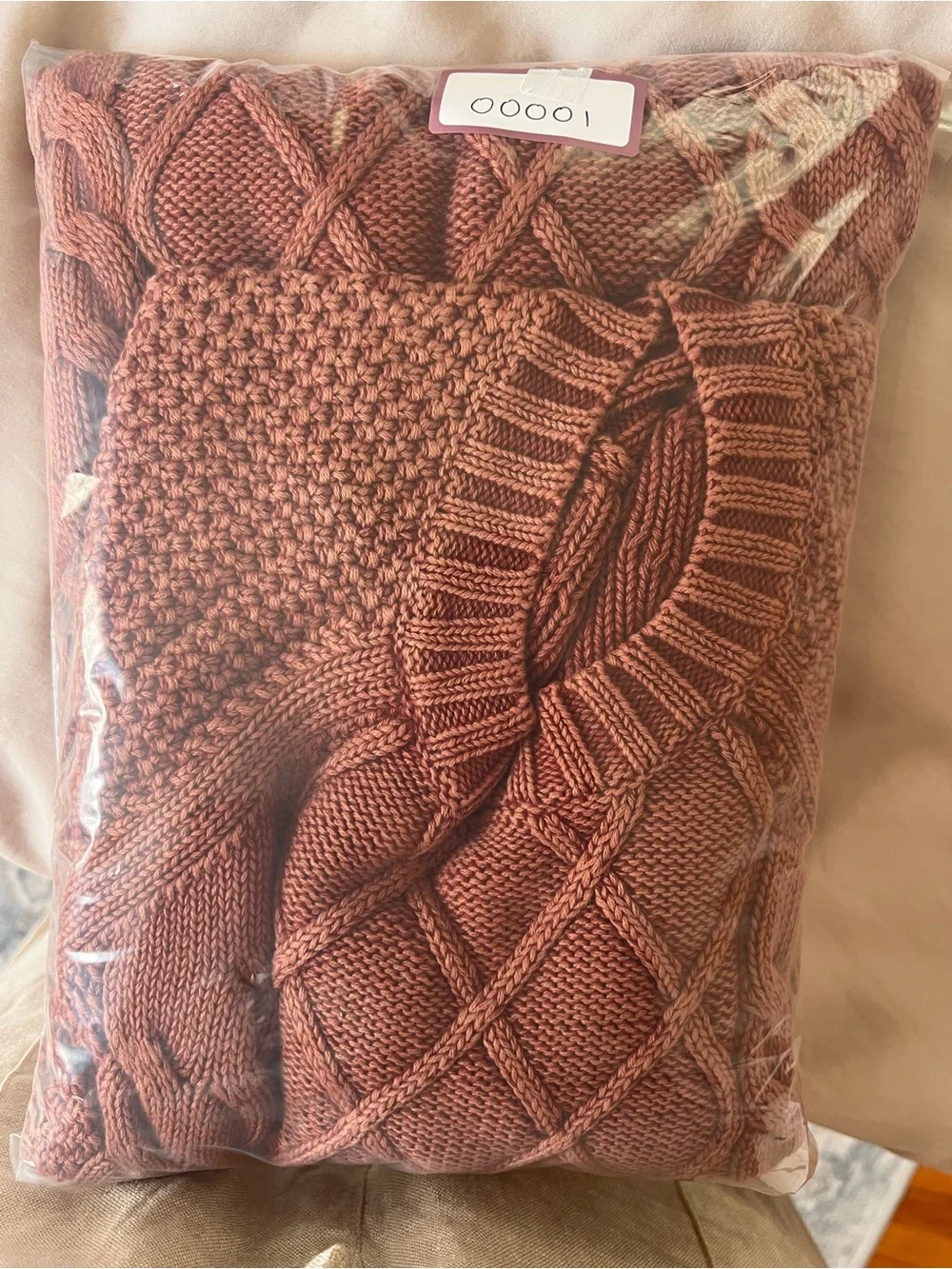 ✨American Eagle Cable Knit Sweater Dress M Rust Terracotta Cottagecore Fall